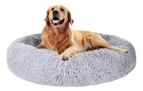 Cama Mascotas Perros Grandes Antiestrés 80cm Talla XL - Gris