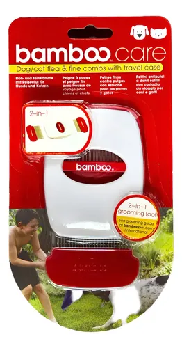Peine Antipulgas Bamboo Care Para Perros Y Gatos Todo Tipo De Pelaje