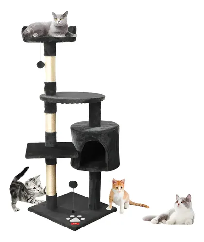 Rascador Árbol Para Gatos Caseros Torre Yute 116cm