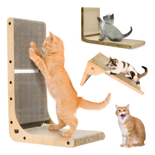 Rascador Para Gatos NUBETA, En Forma de L, Rascador Vertical